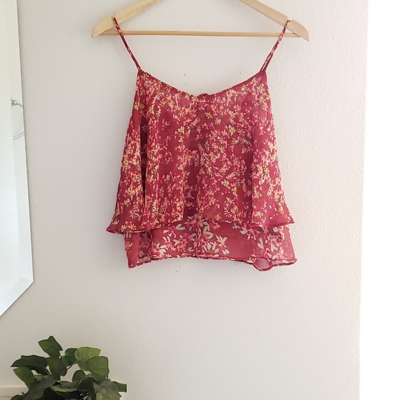 Express Tops - Express Pink Layered Top Size Small Petite